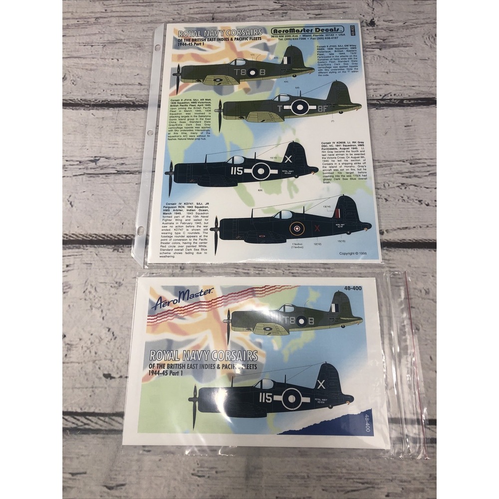 AMD48-400 AeroMaster Decals 1:48 Royal Navy Corsairs British East indies Pacific